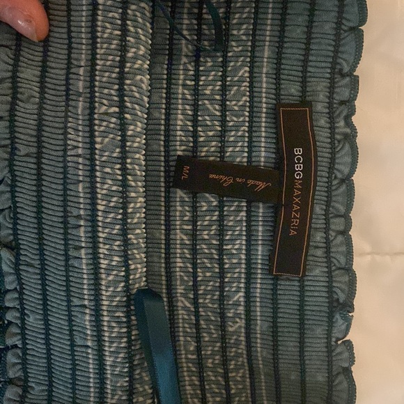 NWOT BCBG Aztec Print Smocked Baby Doll Tube Top. - Picture 5 of 5